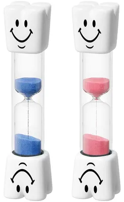 Produktbild von Set mit 2 Sanduhren für Kinder – 3 Minuten zum Zähneputzen