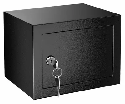 Immagine prodotto di APT AG613F, cassaforte con serratura meccanica, dimensioni 230 x 170 x 170 mm, colore nero