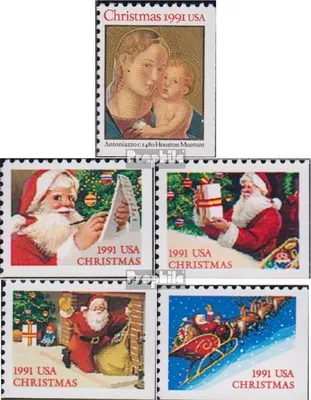 Produktbild von Briefmarken USA 1991 Mi 2194Eru-2199Eru (kompl.Ausg.) postfrisch Weihnachten