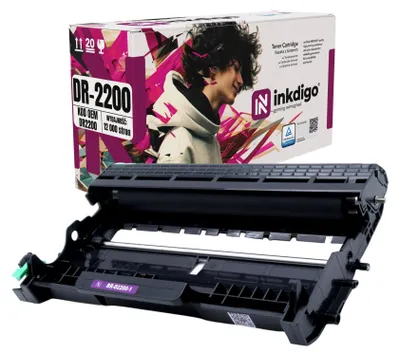 Produktbild von Inkdigo Bildtrommel DR2200 für Brother DCP-7055, DCP-7055W, DCP-7057, DCP-7060D – Schwarz, 12000 Seiten,