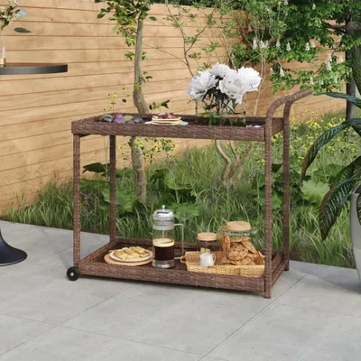 Immagine prodotto di The Living Store Barwagen Braun 100x45x83 cm Poly Rattan
