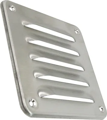 Produktbild von Edelstahl Lüftungsgitter LG-1212 L Lamellengitter 115 x 115mm Zuluft Abluftgitter