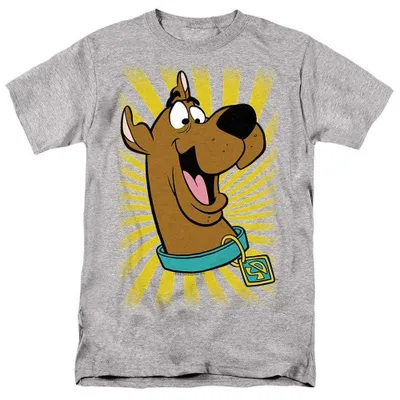 Image de T-shirt Scooby Doo, modèle unie pour hommes/femmes, en coton ring-spun, référence TV38082 (taille M), couleur "Heather" (gris chiné), Image générée par une IA