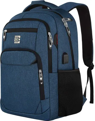 Produktbild von OKWISH Laptoprucksack Laptop Rucksack Laptop Wasserbeständig Laptoptasche mit USB-Anschluss Anti-Diebstahl Backpack mit Laptopfach Blau