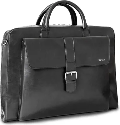Produktbild von Laptop Umhänge Aktentasche Business Tasche Schwarz bis 17,3 Zoll Socha