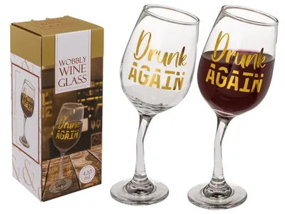 Produktbild von Wankendes Weinglas II, für ca. 420 ml, ca. 8,5 x 22,5 cm, in Geschenkverpackung