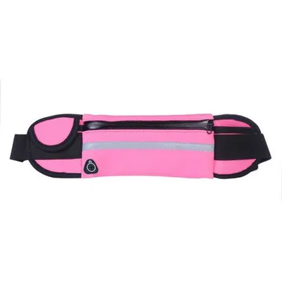 Image de Ceinture De Course Pochette De Reins Étui Pour Téléphone Portable Avec Prise Pour Écouteurs Rose