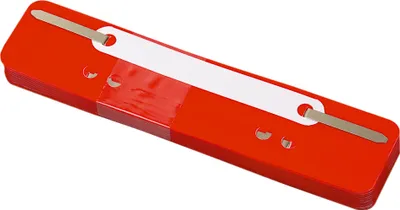 Produktbild von Heftstreifen 3170 kurz Kunststoffdeckl. rot 25 Stück Packung mit 10 Stück