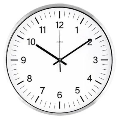 Produktbild von Hama Java, Wand, Funkgesteuerte Uhr, Rund, Silber, Metall, Glas