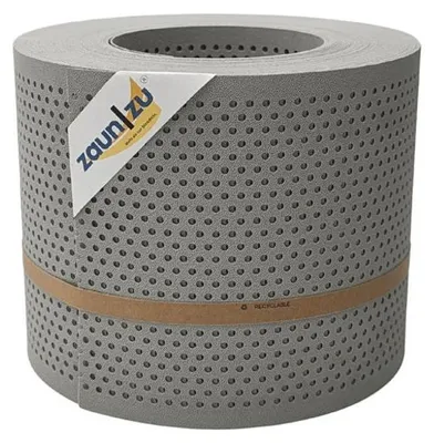 Produktbild von Doppelstab Sichtschutz zaun|zu PREMIUM gelocht 20% Streifen PP Zaunblende Steingrau 26m