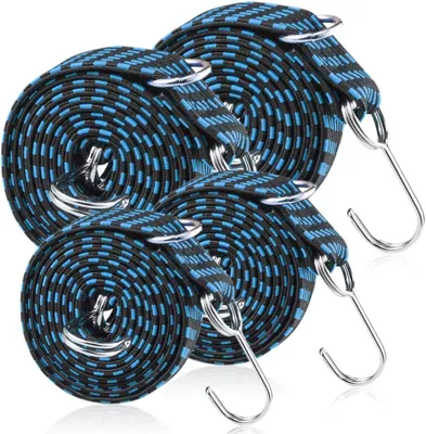 Produktbild von elastische Bungee-Seile mit Metallhaken, verstellbare Gepäckseile mit Bungee-Seilen, multifunktionale elastische Gurte