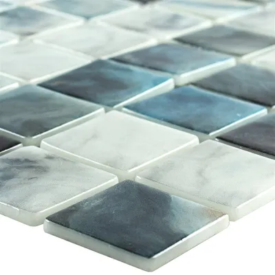 Produktbild von Glas Schwimmbad Mosaik Baltic Blau Grau 38x38mm