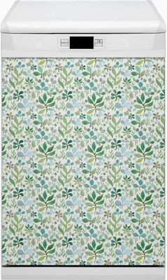 Produktbild von Magnet Folie für Geschirrspüler Küche Magnetmatte 45x80 cm  Dekor Geschirrspüle  - Grüne Blätter