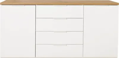 Produktbild von Sideboard Anrichte 171 cm weiß hochglanz - Artisan Eiche - MUNDI - Die Möbelfundgrube