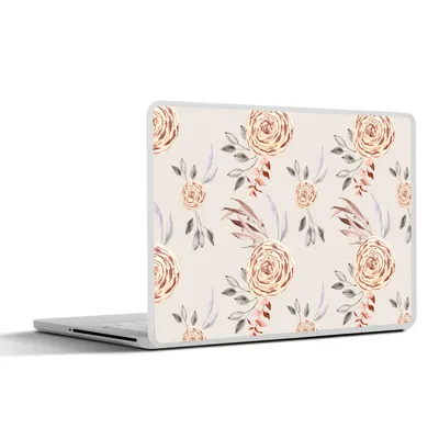 Produktbild von MuchoWow® Laptop Aufkleber Sticker Cover Rosen - Blumen - Gold - Muster 30x21 cm - Sticker für Laptop - Selbstklebend
