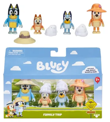 Image de TM TOYS BLUey Pack de 4 voyages en famille BLU17654