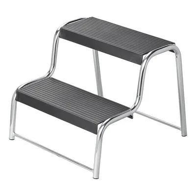 Produktbild von Doppel Trittstufe XL Grau 38cm hoch Aluminium bis max 150kg