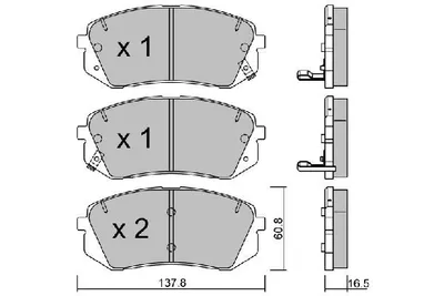 Produktbild von AISIN Bremsbeläge Satz Vorne Bremsklötze für HYUNDAI Tucson (TL, TLE) BPHY-1002