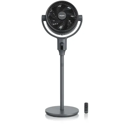 Obrázok produktu pre Stojanový ventilátor Brandson s diaľkovým ovládaním, tichý, s DC motorom, 32 W, 3D oscilácia, časovač, priečinok na vône, 9 rýchlostí, výškovo nastaviteľný, víťaz v kategórii ventilátorov a vzduchových chladičov 2026