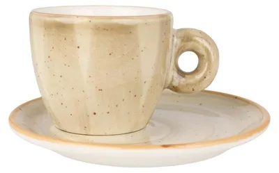 Obrázok produktu pre Bonna Aura Terrain - Šálky a podšálky na espresso - 70 cm3 - porcelán - sada 6 ks