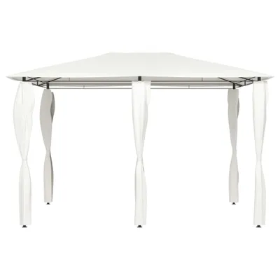 Produktbild von vidaXL Pavillon mit Pfostenabdeckungen 3x4x2,6 m Creme 160 g/m²