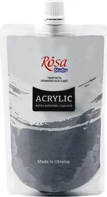 Zdjęcie produktu dla Rosa Studio Farba akrylowa Deep Gray (445) 200 ml 1 szt.
