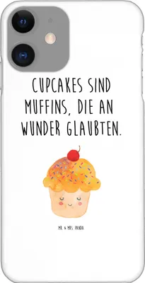 Produktbild von Mr. & Mrs. Panda Iphone 11 Handyhülle Cupcake - Weiß - Geschenk, Cupcakes, Motivation Sprüche, XR, Smartphone Hülle, Cover, Muffin, Backen, Wunder, Gute Laune, Küche Deko