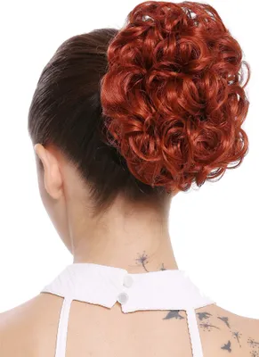Produktbild von WIG ME UP Dutt Locken Volumen Zopf kurz Rot Q0147-350