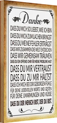 Produktbild von Holzschild Spruch 20x30cm Danke dass du bist der du bist