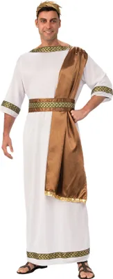 Image de Bristol Novelty - Ensemble de costume "Greek God" pour hommes BN2808 (XL) (Blanc/Brun/Or)