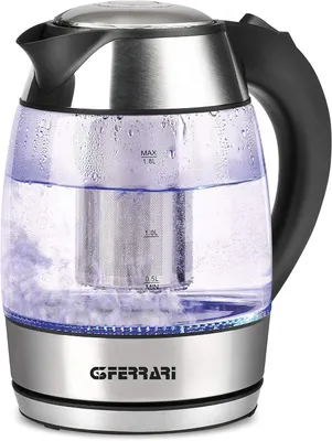 Obrázek produktu pro G3 Ferrari BolleBlu, 1,8 l, 2200 W, Černá, Nerezová ocel, Průhledná, Sklo, Plast, Nerezová ocel, Indikátor úrovně vody, Zabezpečení proti přehřátí