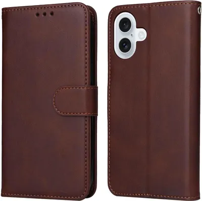 Produktbild von Mobigear Wallet iPhone 17 Hülle Klapphülle Geldbörse - Braun
