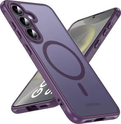Immagine prodotto di Custodia magnetica per Samsung Galaxy S24 Plus cover Magsafe cover protettiva Telaio antiurto in TPU forte anello magnetico, viola