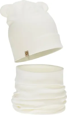 Immagine prodotto di Set primavera/autunno per bambina – berretto e sciarpa tubolare, cotone Luminia bianco taglia unica Maxte