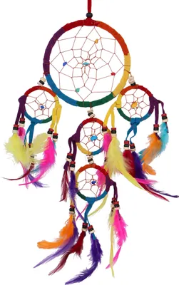 Produktbild von Traumfänger - Regenbogen 12 cm, Mehrfarbig, Traumfänger, Mobiles