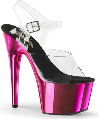 Produktbild von ADORE-708 Damen Sandale von Pleaser, Transparent Pink , EU 37, US 7