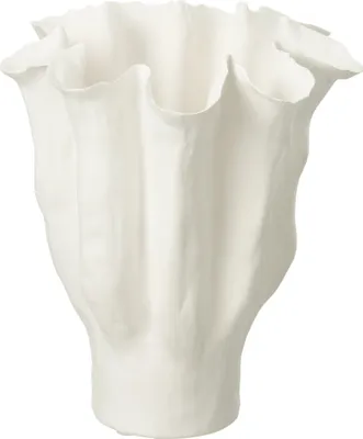 Zdjęcie produktu dla Wazon J-Line Calyx Ceramic Biały Średni