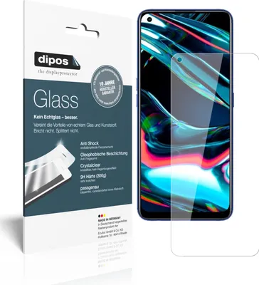 Produktbild von 1x Schutzfolie für Oppo Realme 7 Pro - Anti-Shock 9H Folie dipos Glass Kunststoffglas