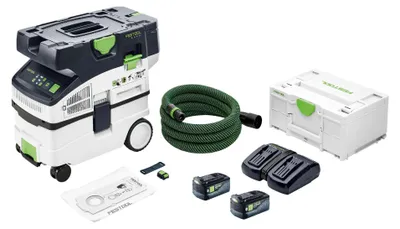 Produktbild von Festool CTLC MIDI I-Basic Akku Absaugmobil 36 V ( 2x 18 V ) Staubklasse L + 2x Akku 5,0 Ah + Doppelladegerät + Systainer