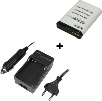 Produktbild von 2in1 Set: Hochleistungs Li-Ion Akku ersetzt Nikon EN-EL23 + Ladegerät Ladestation für Nikon Coolpix B700 P900 S810 S810c P610 P600 P610S P900S