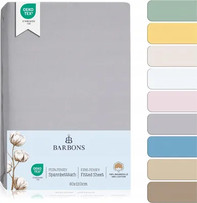 Produktbild von Bettlaken mit Gummizug für Babybett 60x120 cm