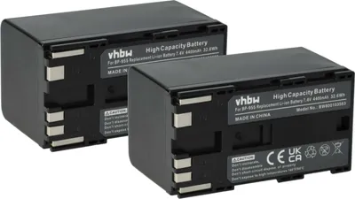 Produktbild von vhbw 2x Akku kompatibel mit Canon XF300, XF305, XF100, XF105 Videokamera Camcorder (4400 mAh, 7,4 V, Li-Ion)