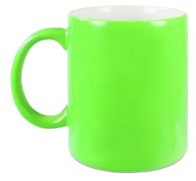 Produktbild von Kaffeebecher - neongrun - Keramik - 330 ml - Sublimationsbecher