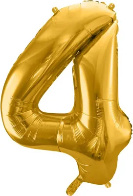 Productafbeelding van Cijferballon, heliumballon, verjaardag, goud - 4