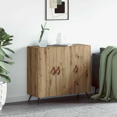 Image de Buffet vidaXL en chêne Artisan 89,5 x 34 x 80 cm, aggloméré