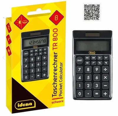 Produktbild von Idena Taschenrechner TR800 8-stelliges Display schwarz