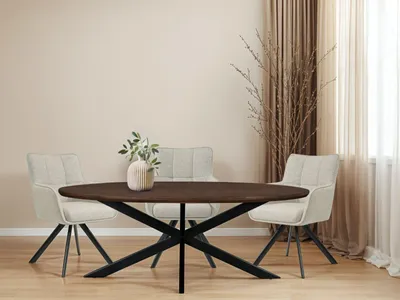 Productafbeelding van Livingfurn Eettafel Jesper Ovaal Mangohout Bruin 240cm