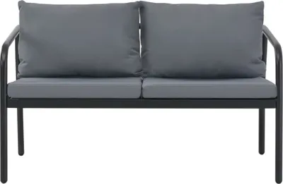 Produktbild von vidaXL 2-osobowa ławka ogrodowa z poduszkami szara aluminium