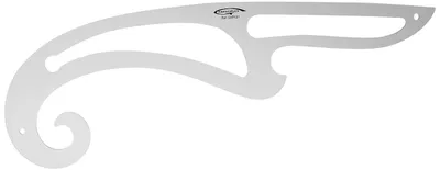 Bogenlineal Altuglas 41,5 cm transparent für Zeichnungen