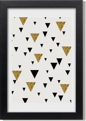 Produktbild von Bild 20x30 MDF-Rahmen, Wandkunst Dreiecke Hintergrund